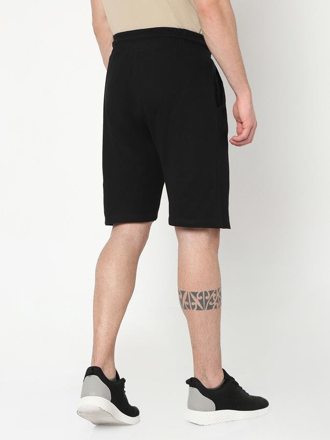 Men Regular Fit Knit Shorts with Insert Pockets image number 3