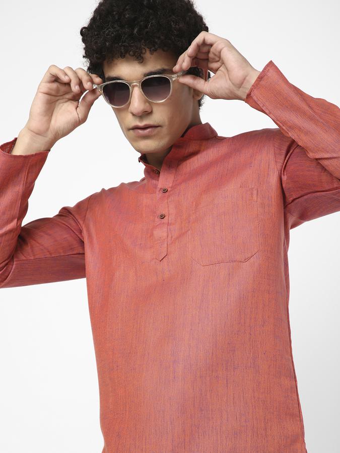 R&B Men Purple Kurtas image number 0