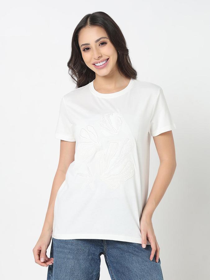R&B Graphic Print Women Round Neck T-Shirt  image number 1