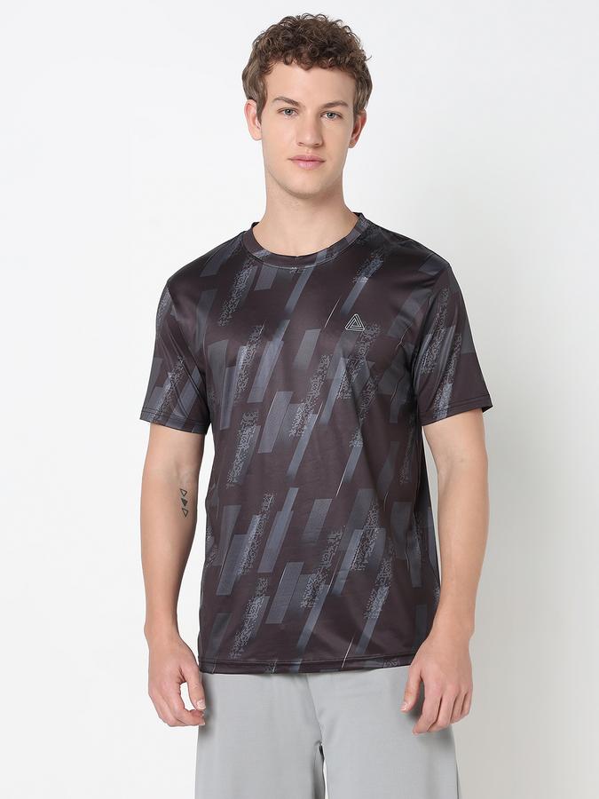 Printed T-Shirt with Crew Neck and Short Sleeves image number 1
