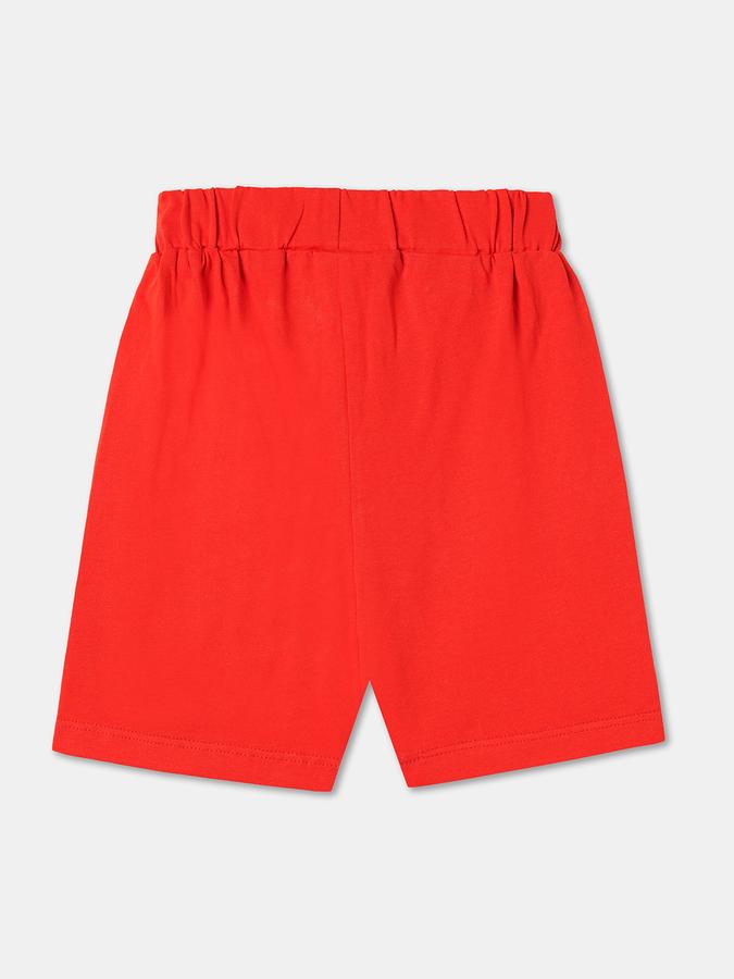 Boys Cotton Relaxed Fit Elastic Waist Clean Hem Shorts