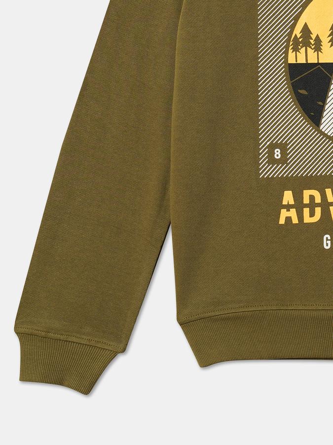 R&B Boys Olive Sweatshirts &amp;Hoodies image number 3