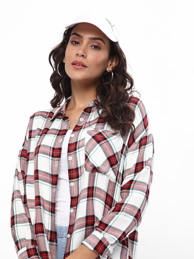 R&B Women's Oversized Check Shirt image number 0