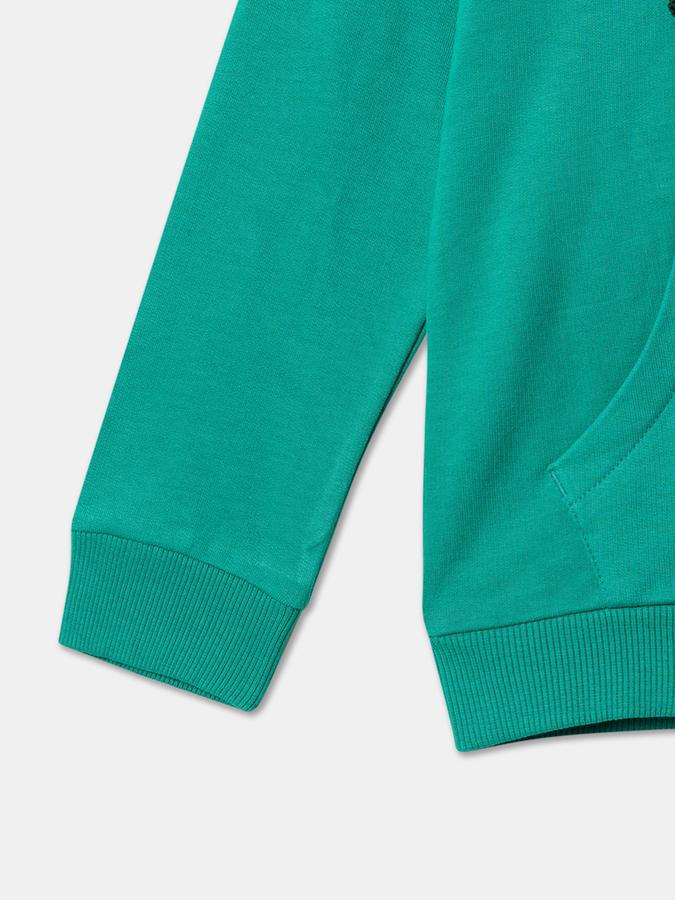 Boys Cotton Regular Fit Hooded Graphic Hoodie