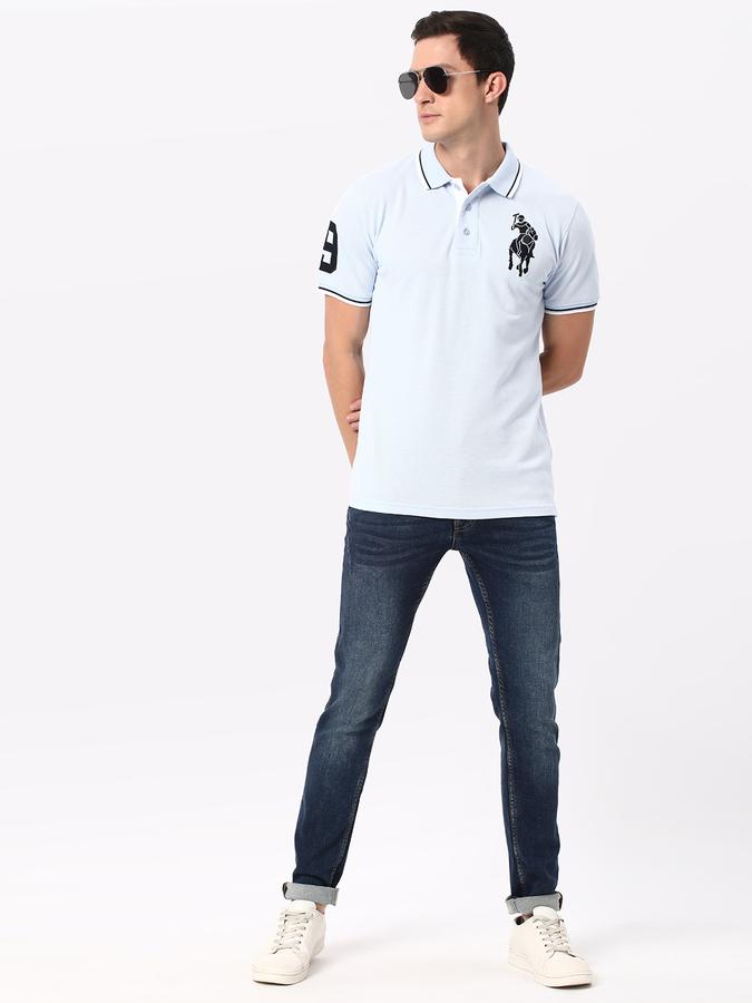 R&B Men's Chest & Sleeve Embroidered Polo image number 1