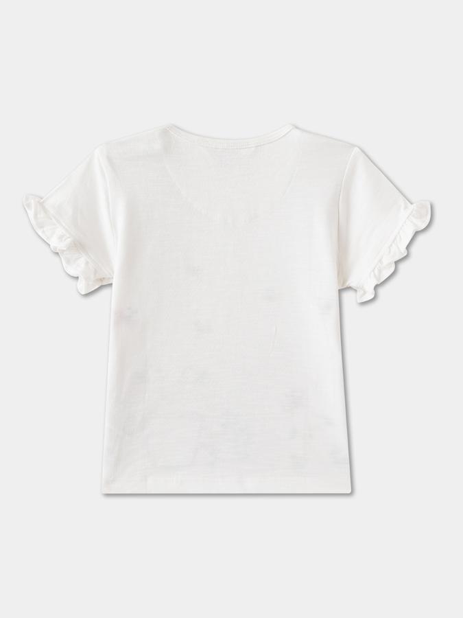 Girls Regular Fit Short Sleeve Crew Neck Top