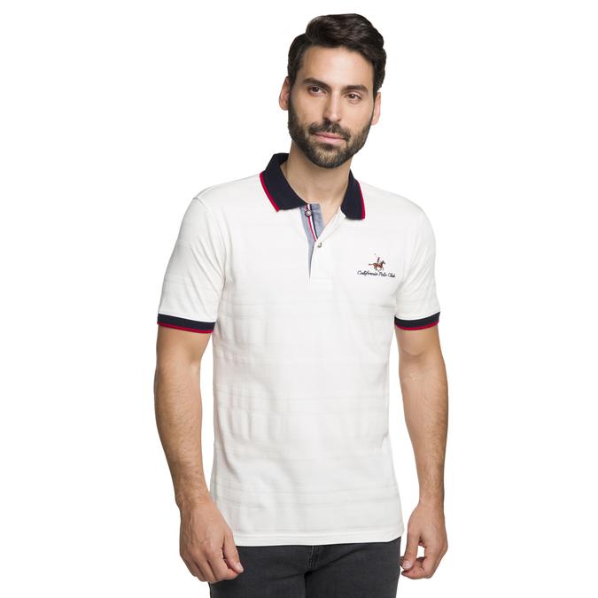 R&B Polo Collar White Polo T-Shirt