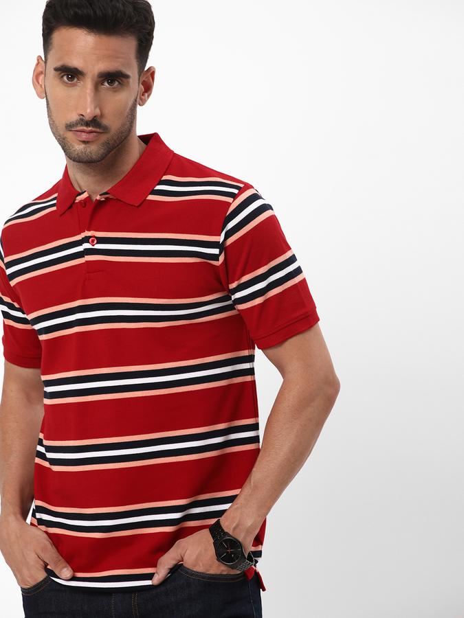 R&B Men's Yarn Dyed Striper Polo