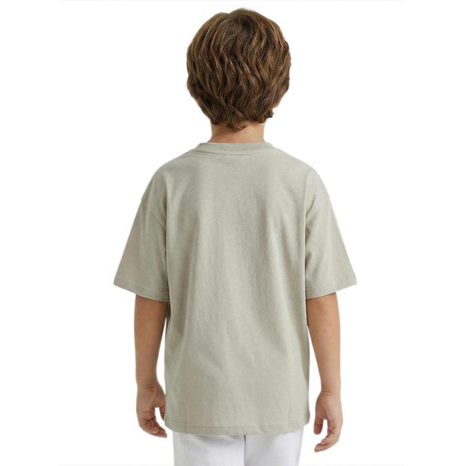 R&B Boy Olive Cotton Printed Round Neck T-Shirt