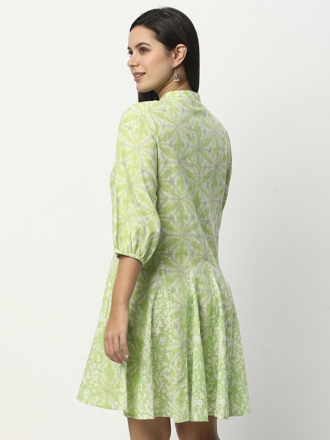 R&B Women's Green Printed Dress