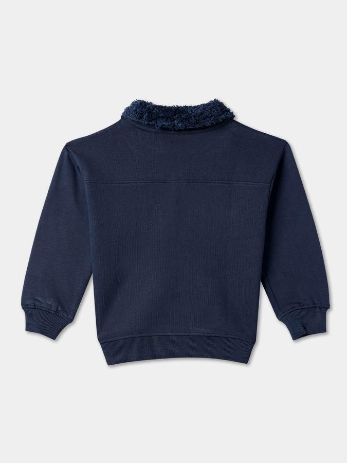 Boys Relaxed Fit Full Sleeve Polo Collar SweaT-Shirt