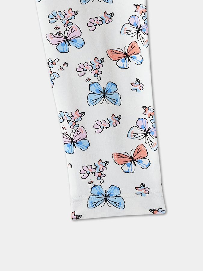 R&B Girls' Beige Printed Leggings