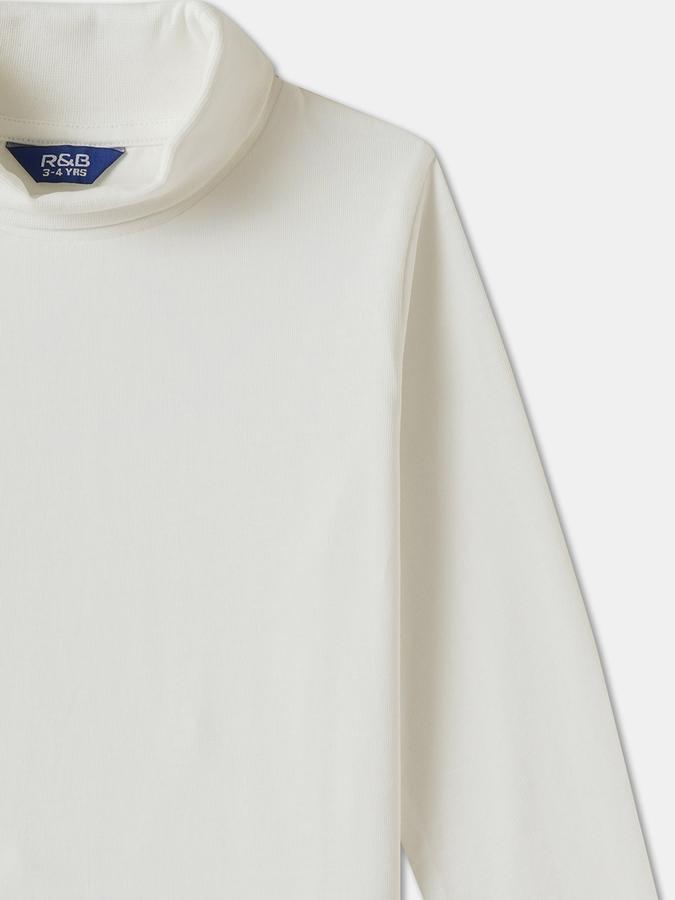 Boys Cotton Regular Fit Funnel Neck Solid T-shirt