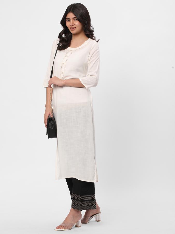 Women Relaxed Fit Flat-Front Pants image number 1