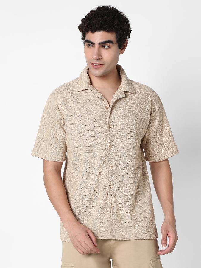 R&B Men's Beige Shirt