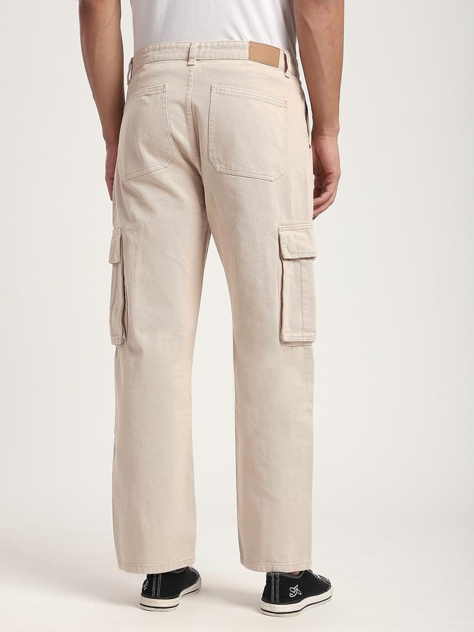 Men Cotton Relaxed Fit Mid Rise Clean Look Jeans