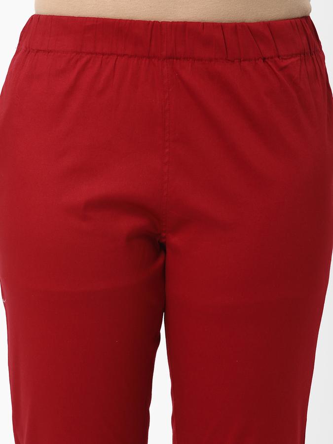 R&B Women's Solid Cotton Spandex Stretch Pant image number 3