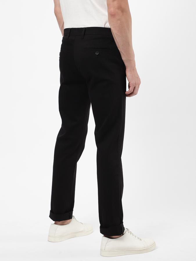 R&B Men Black Casual Trousers image number 2