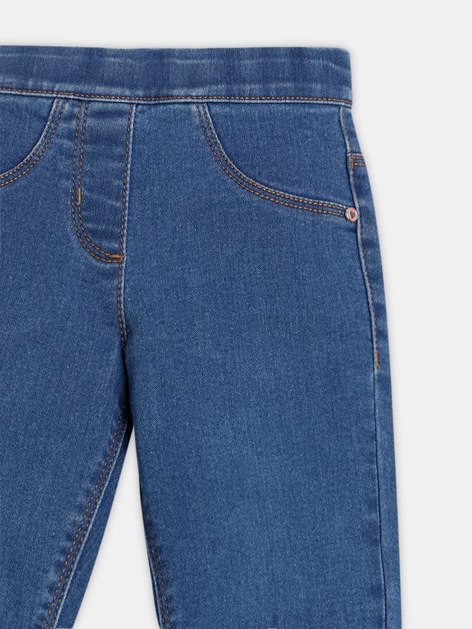 Girls Stretch Denim Skinny Fit Mid-Rise Solid Jeans