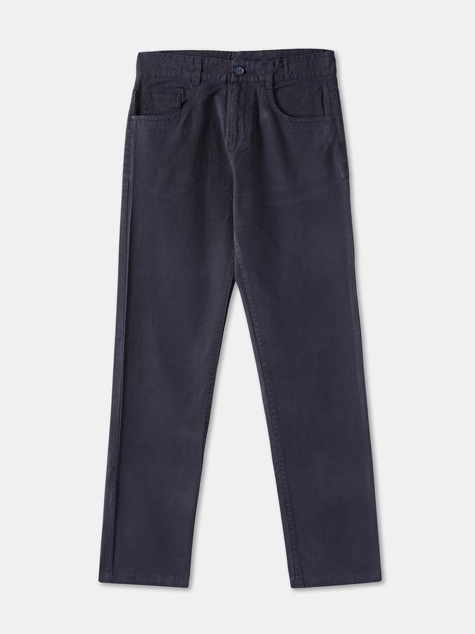 Boys Regular Fit Solid Flat Front Trouser