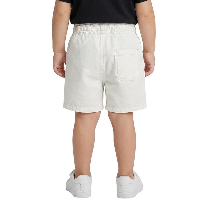 R&B Off White Regular Fit Solid Mid Rise Boys Shorts
