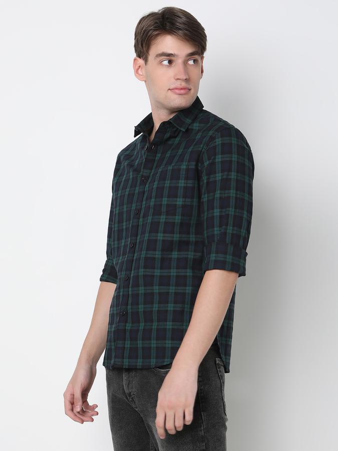 Spread Collar Shirt with Full Sleeves image number 1