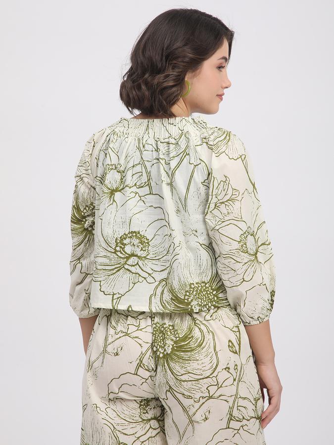 R&B Women's Nude Printed Top