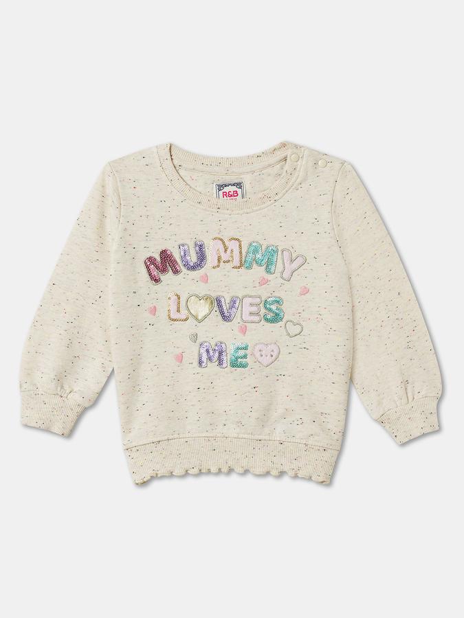 Full Sleeve Printed Baby Girls Sweatshirt 