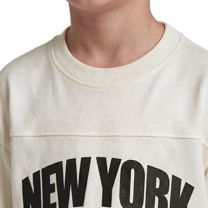 R&B Boy White Cotton Printed Round Neck T-Shirt