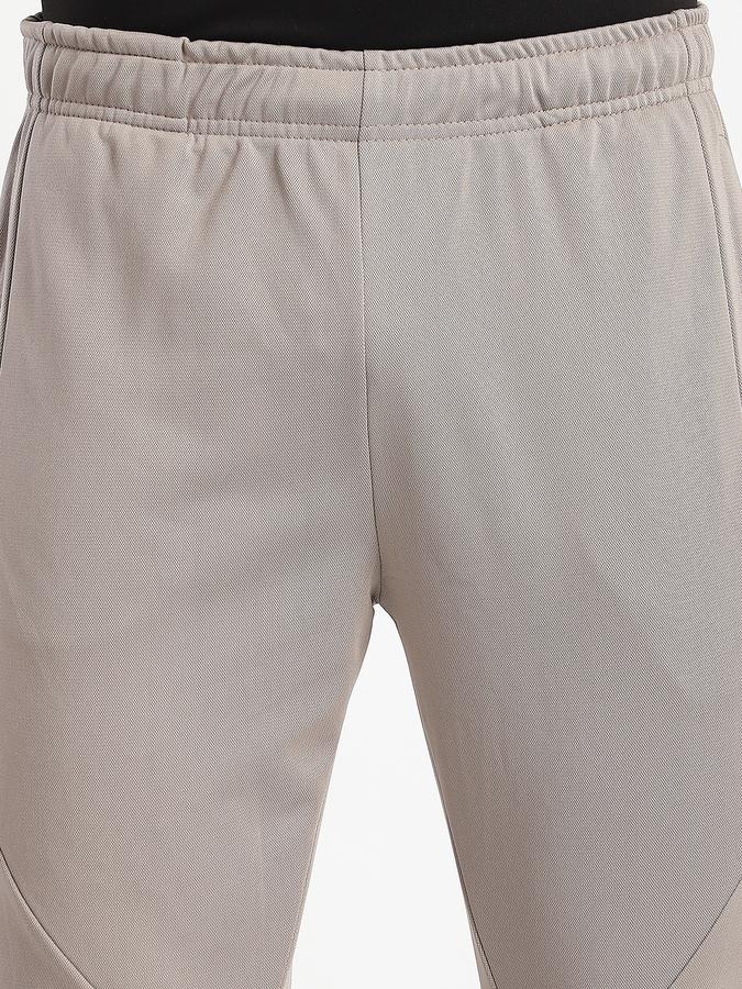 Men Cotton Regular Fit Drawstring Waist Open Hem Trackpants