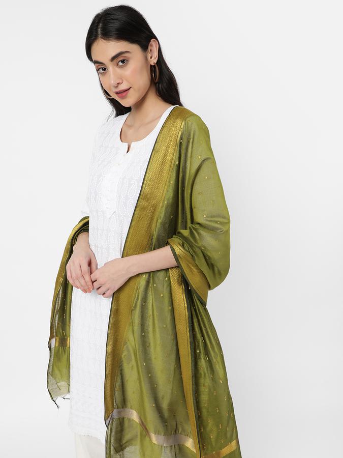 R&B Women Green Dupattas