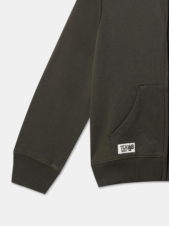 Boys Cotton Hooded Zip Up Graphic Print Jacket