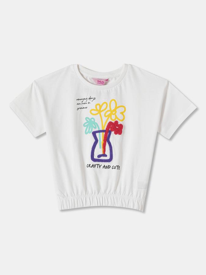 Girls Regular Fit Short Sleeve Crew Neck T-Shirt