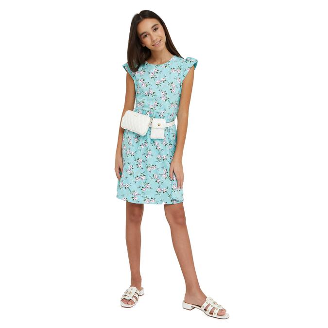 R&B Round Neck Blue Girls Dress image number 0