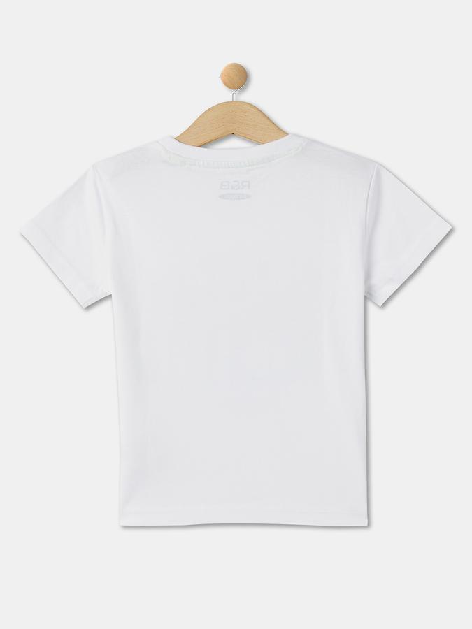 Boys Typographic Print Regular Fit Crew-Neck T-Shirt image number 1