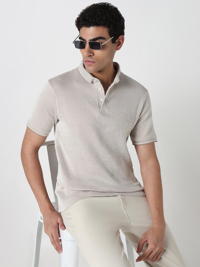 Striped Men Polo Neck T-Shirt 