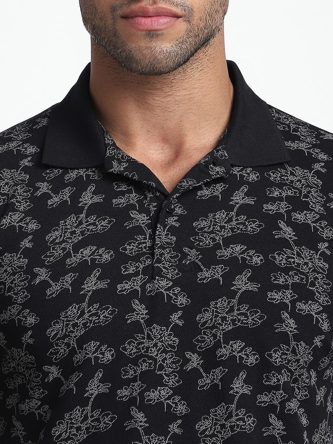 R&B Men's Black Printed T-Shirt