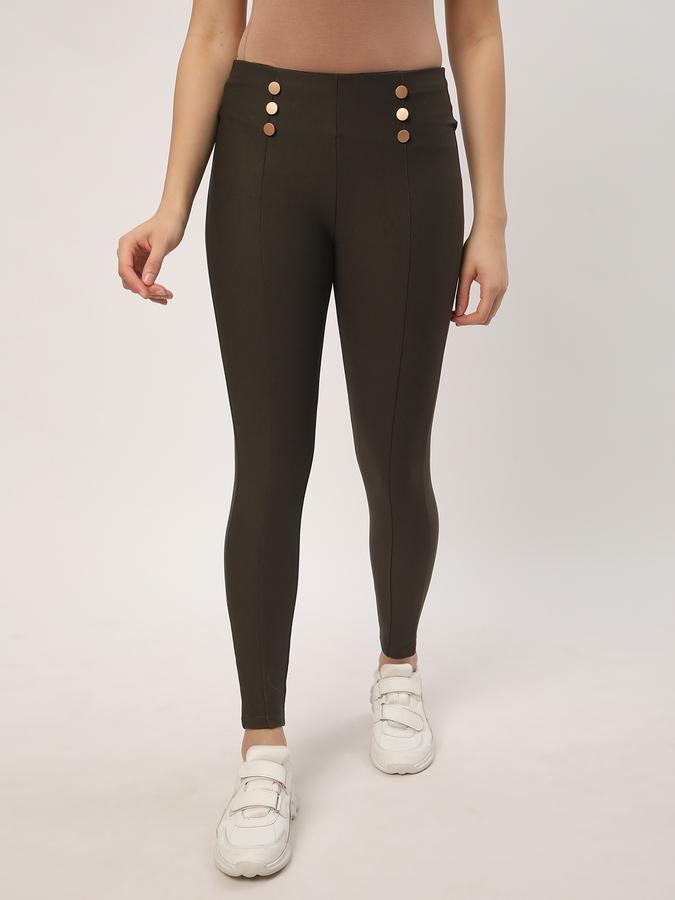 Women Skinny Fit Flat-Front Pants image number 0
