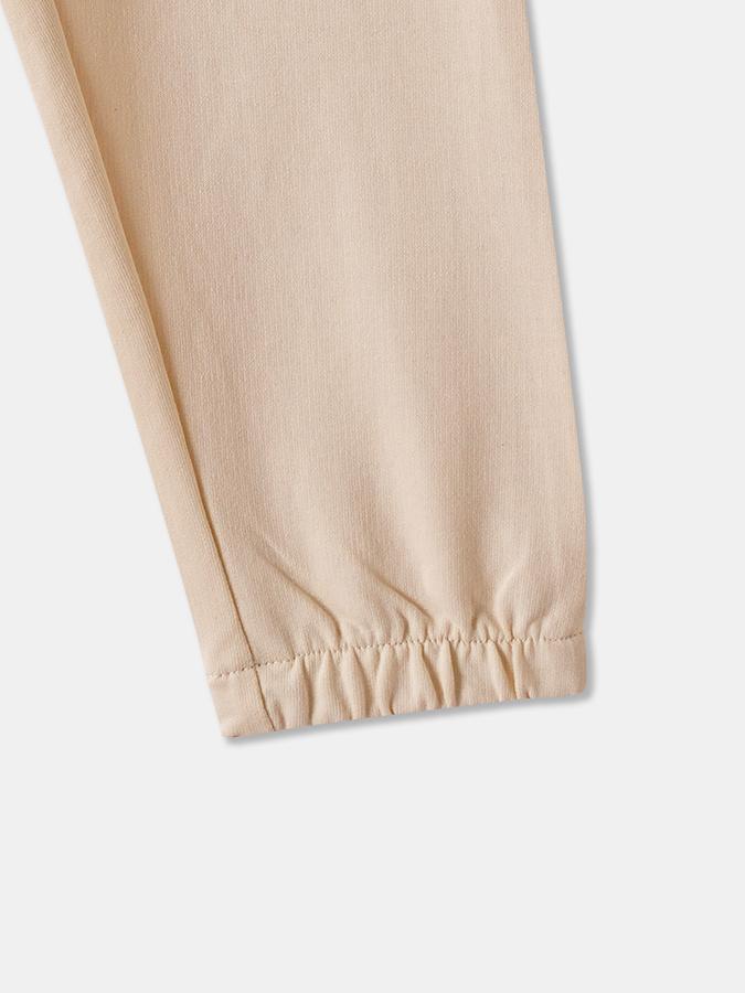 Girls Cotton Regular Fit Drawstring Waist Cuffed Hem Joggers