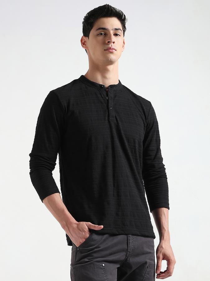 Men Regular Fit Henley T-Shirt