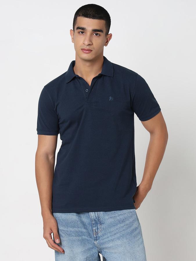 MENS Short Sleeves SOLID POLO WITH DTM EMBROIDERY- DRY FIT image number 1