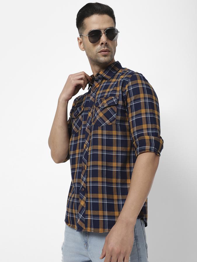 R&B Yellow Men Casual Shirts