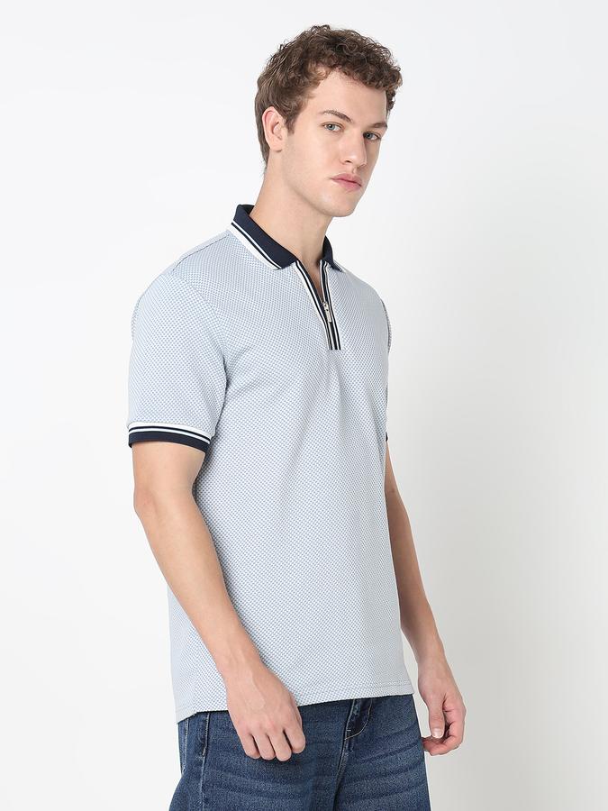 Contrast Tipping Polo T-Shirt with Short Sleeves image number 3