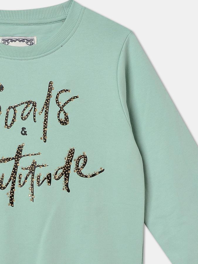 Full Sleeve Graphic Print Girls Sweatshirt image number 2