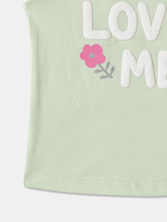 R&B Baby Girls Graphic Print Pure Cotton Regular T Shirt image number 3