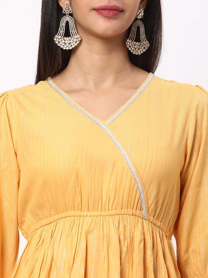 Women Striped V-Neck Tunic image number 3