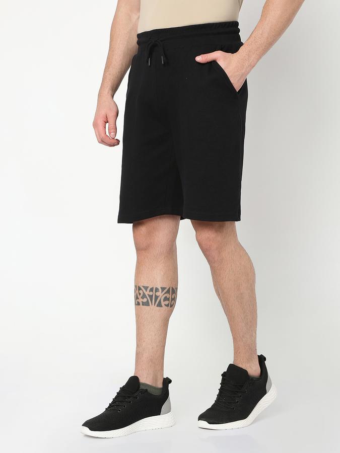 Men Regular Fit Knit Shorts with Insert Pockets image number 1