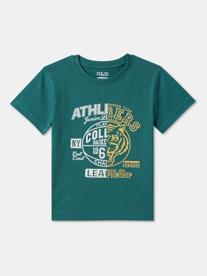 Boys Graphic Print Pure Cotton Regular T Shirt