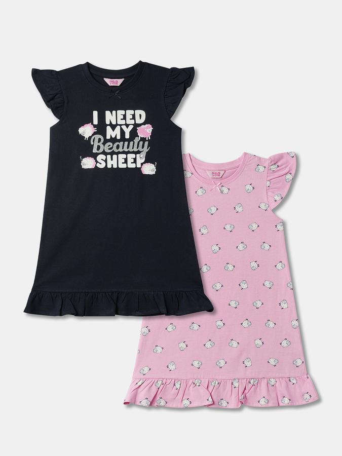 Girls Pack of 2 Printed Tops