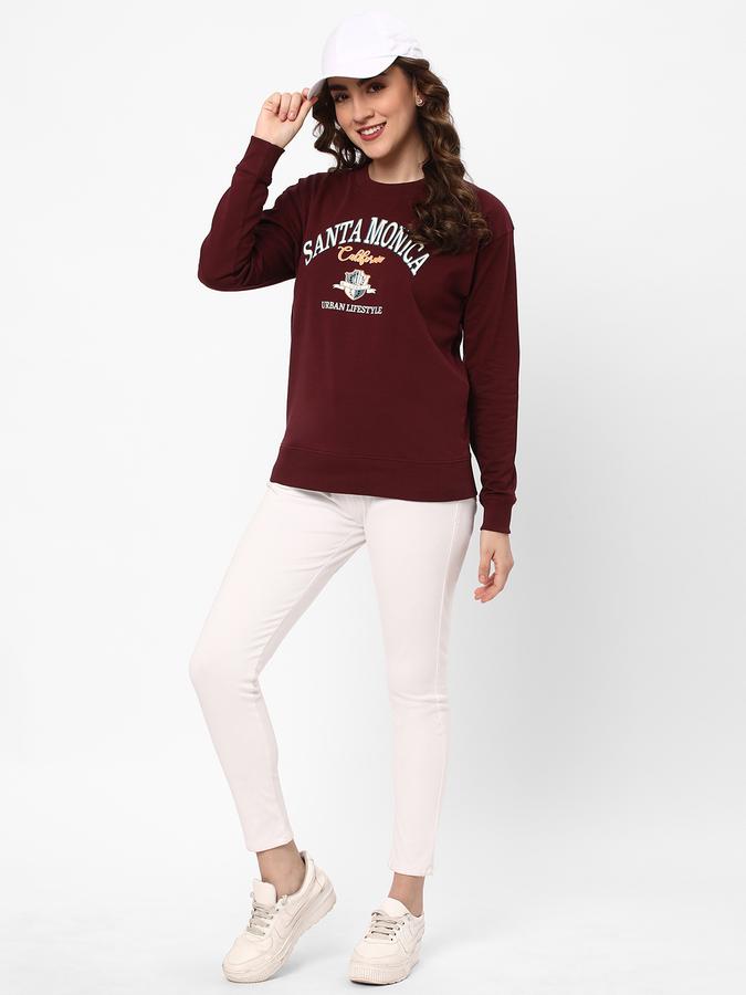 Women Typographic Print Round-Neck Sweatshirt image number 1
